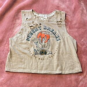 Desert Dreams Tan Crop Top